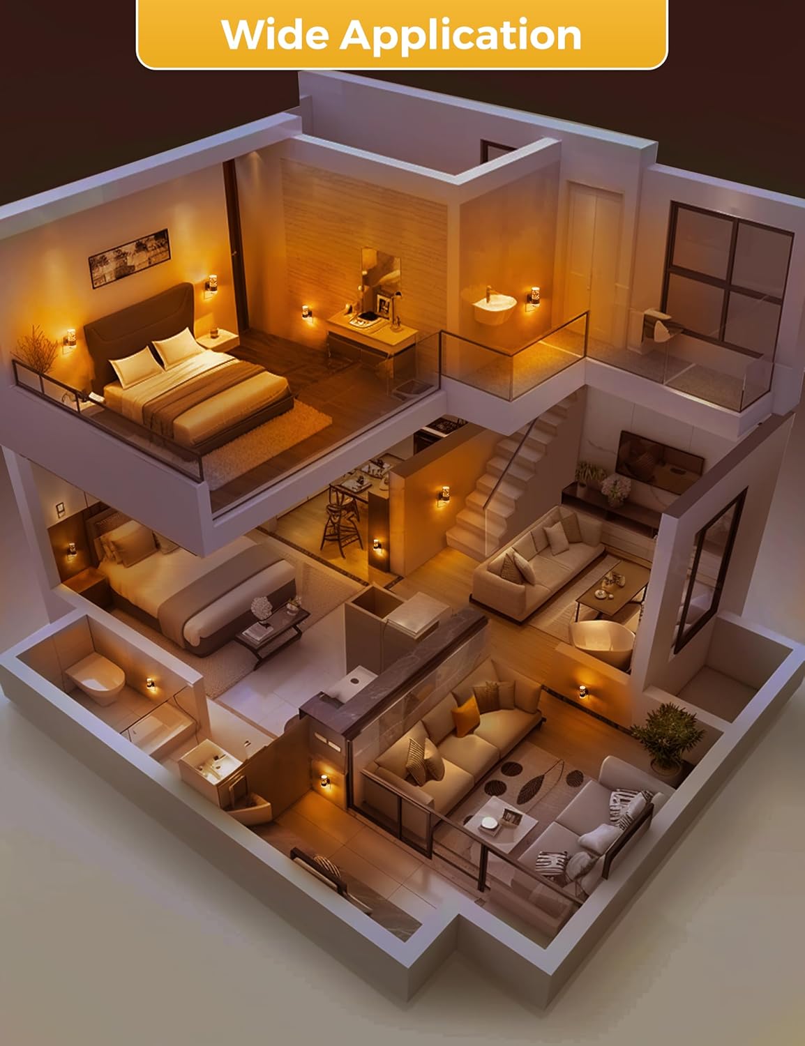 Lâmpada de Parede GlowLux™